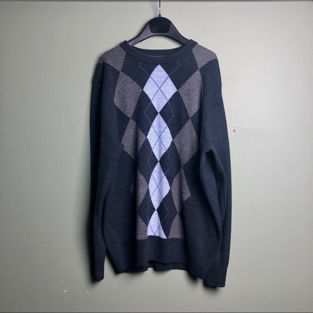 Dockers Argyle Gray and Blue Men’s Sweater
